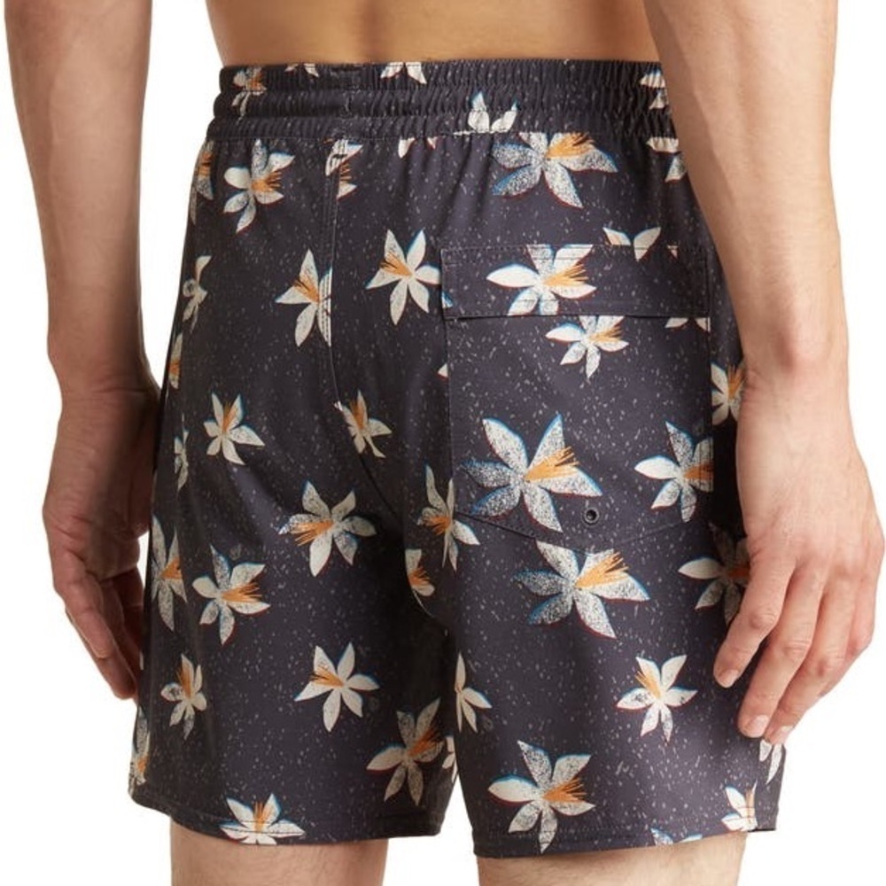 Volcom Manic Trunk 17 Men's Gray Floral Swim Trunks Size Extra Extra Large NWT - Picture 2 of 9